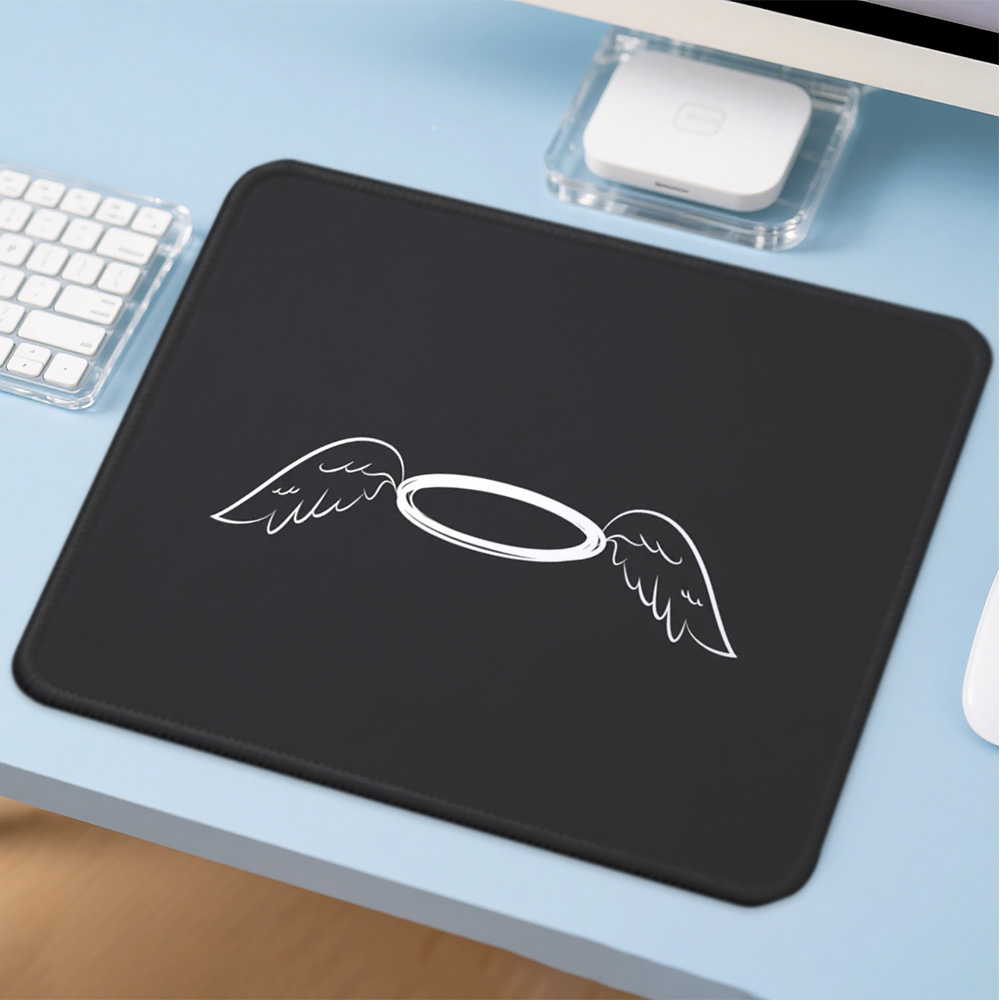 Gaming Accessories Companies - Mosepad 天使の羽コンピュータマットデスクアクセサリー Pc ゲーマーマウスパッド会社ゲームマットマウスアニメマウステーブル装飾