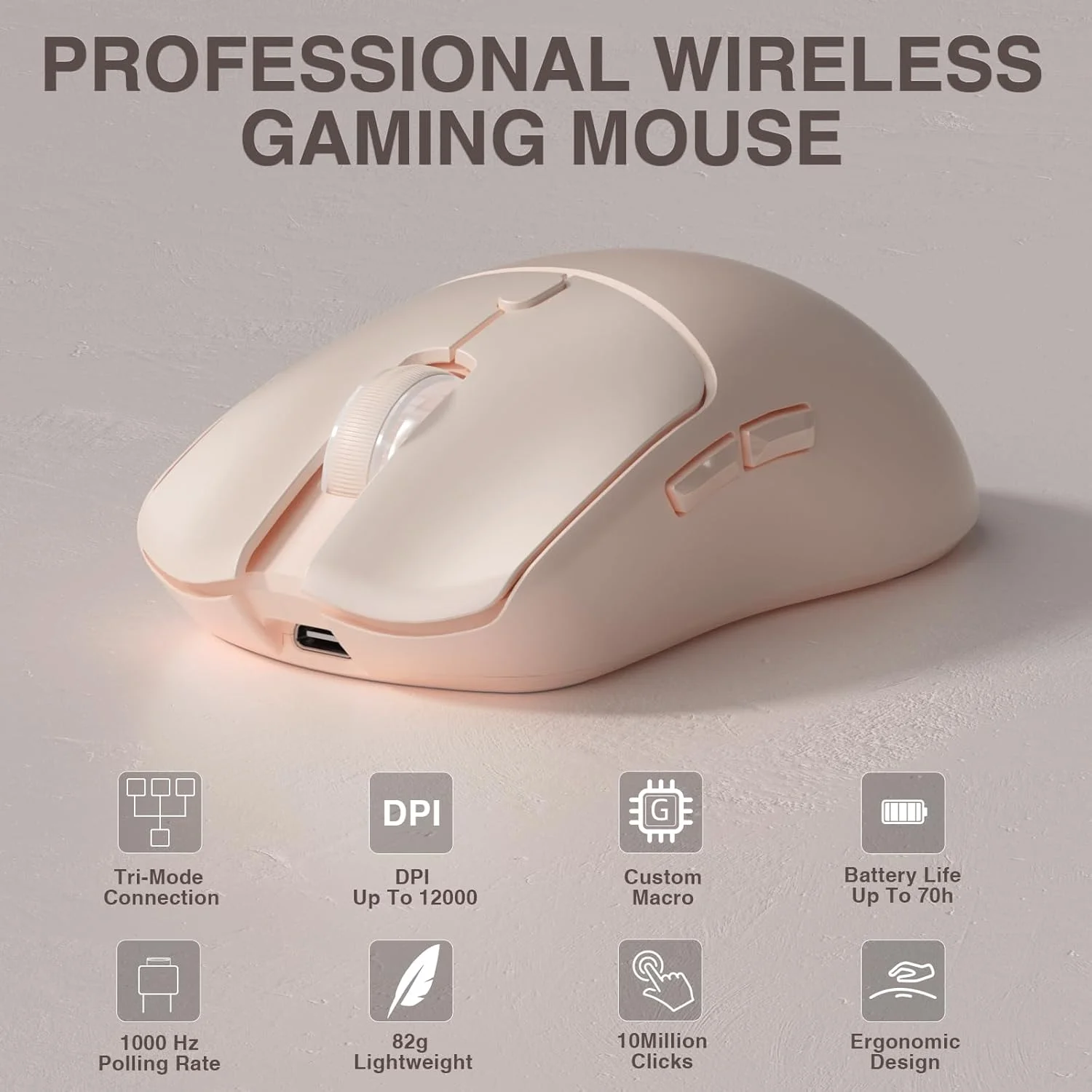 Gaming Accessories For Pc - AULA SC580X トライモードワイヤレスゲーミングマウス 12000DPI PAW3325 500mAh