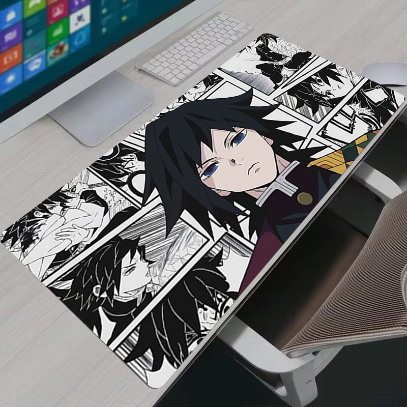 Gaming Accessories For Pc - マウスパッド XXL ゲーマーアニメ大型 PC キャビネットゴムカーペットトミオカギユデスクマットコンピュータゲームアクセサリーブラックマウスパッド