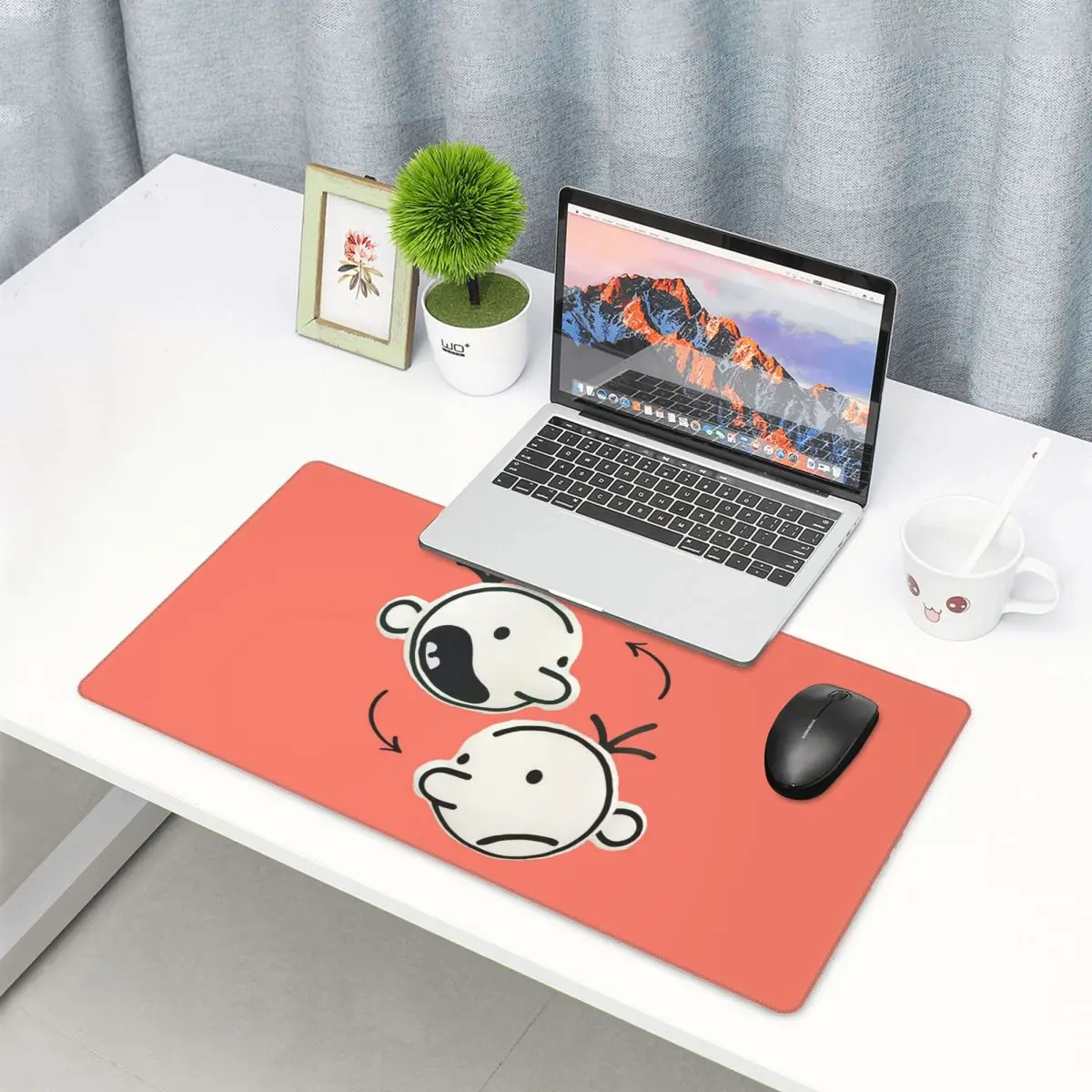 Gaming Accessories Kids - 大型マウスパッド弱虫キッドの日記グループゲーマーPCラップトップマットキーボードカーペットコンピュータゲームオフィスアクセサリーデスクマット