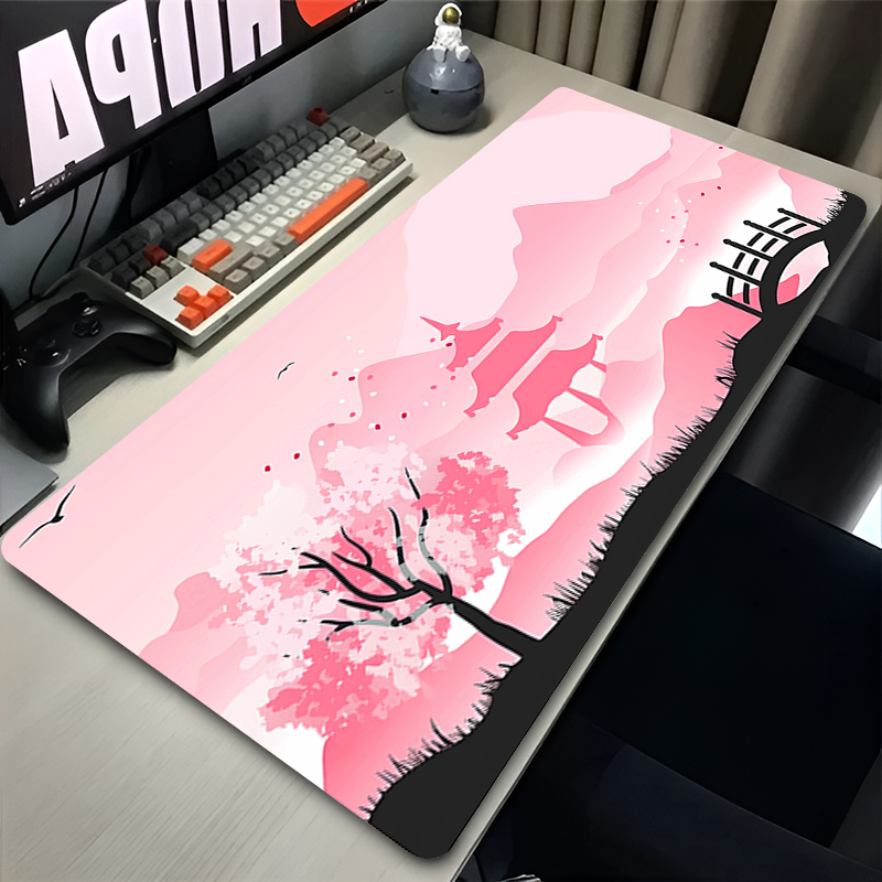 Gaming Accessories Companies - マウスパッド ゲーマー コンピューターアクセサリー サクラピンク キーボード テーブルマット