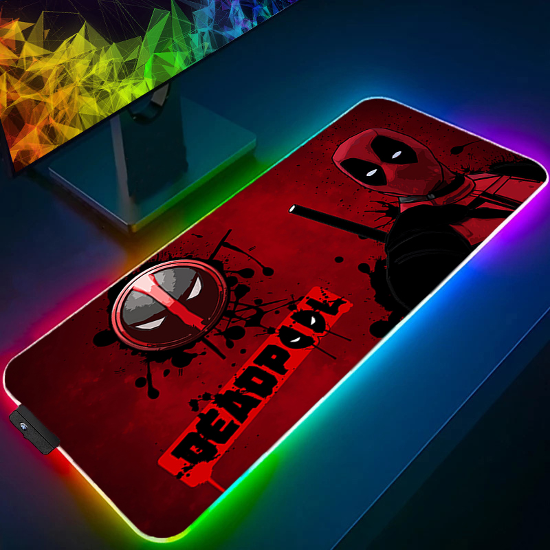 LED マウスパッドゲーミングバックライトロックエッジアニメ - Gaming Accessories Rgb のレビューと価格