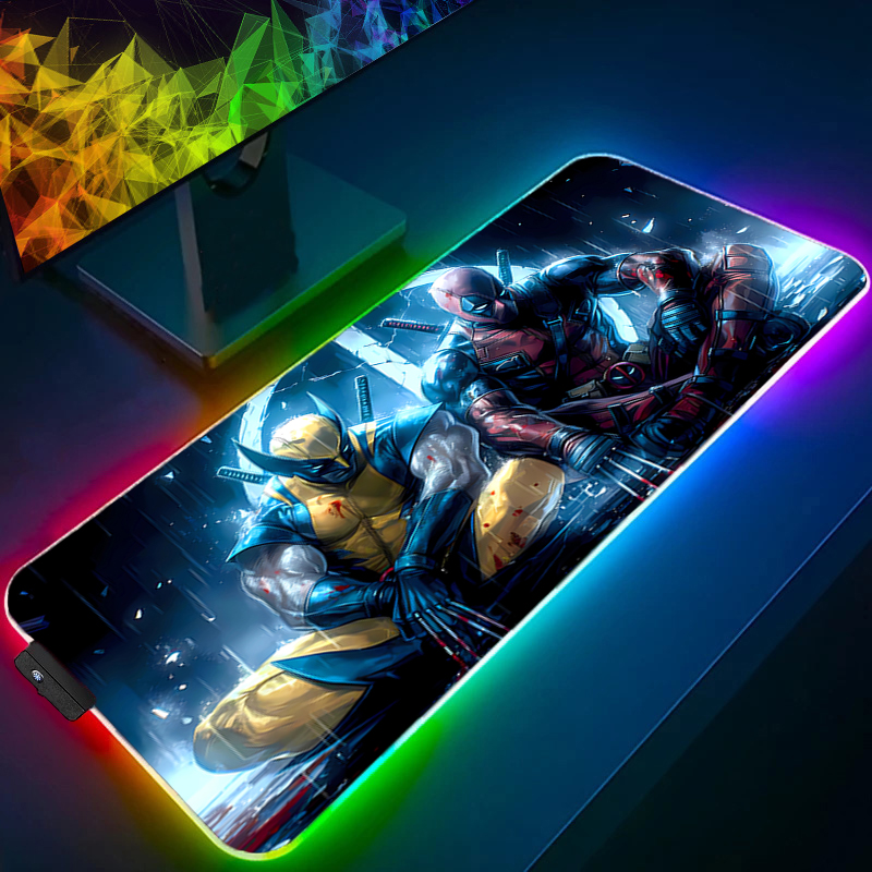 LED マウスパッドゲーミングバックライトロックエッジアニメ - Gaming Accessories Rgb のレビューと価格