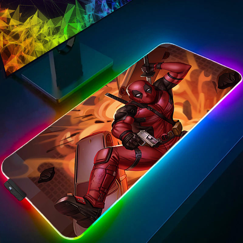 LED マウスパッドゲーミングバックライトロックエッジアニメ - Gaming Accessories Rgb のレビューと価格