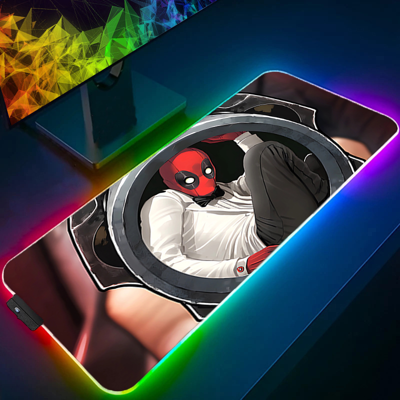 LED マウスパッドゲーミングバックライトロックエッジアニメ - Gaming Accessories Rgb のレビューと価格