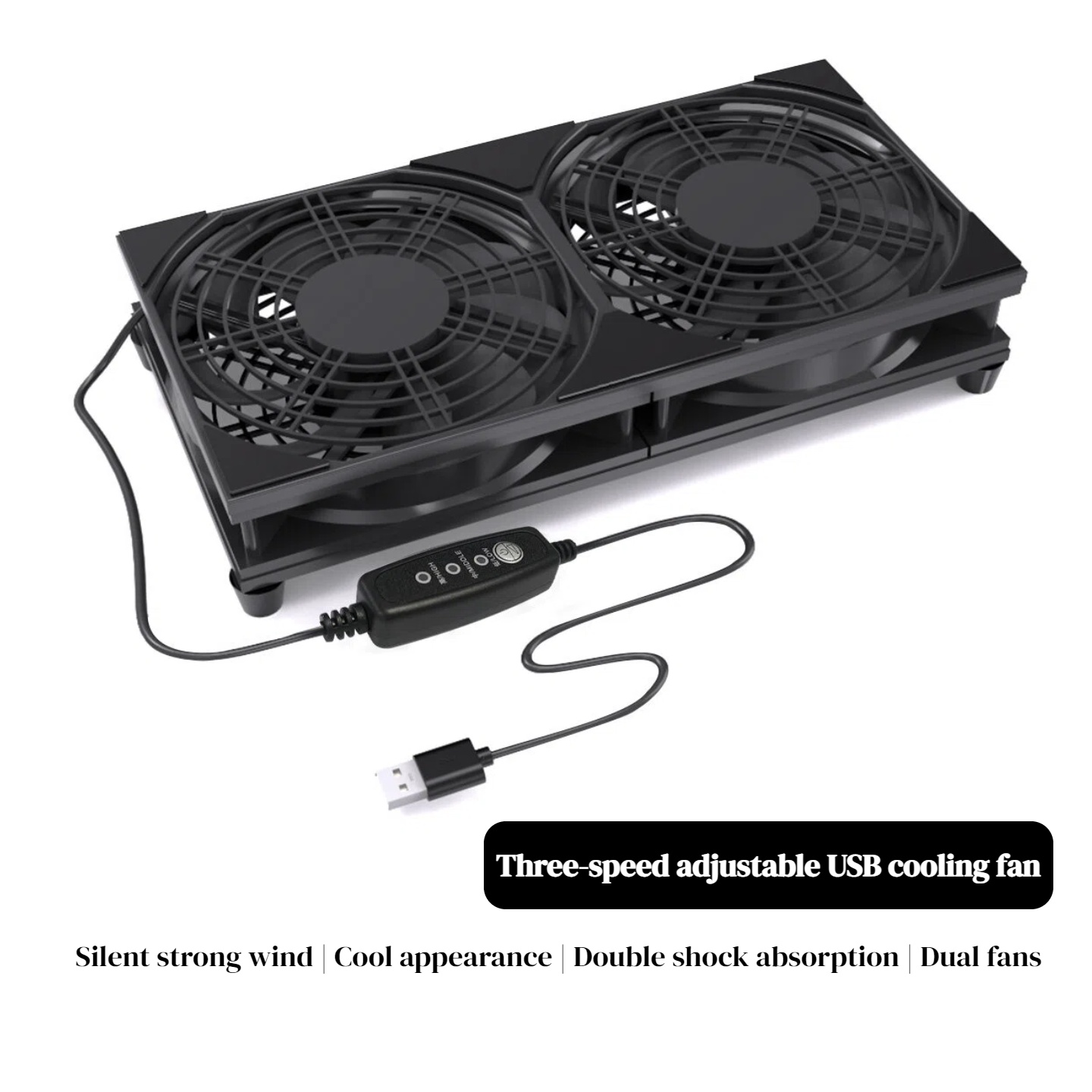 デュアルUSB冷却ファン（3段階速度調整付き） |   ルー - Gaming Accessories Rgb のレビューと価格