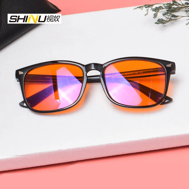 SHINU オレンジ色のブルーライトカットメガネ、オレンジレ - Gaming Glasses Tinted のレビューと価格