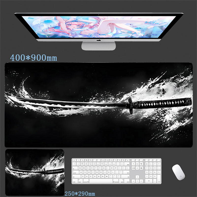 サムライウォリアーナイフマウスパッドゲーマーコンピュータアク - Gaming Accessories Companies のレビューと価格