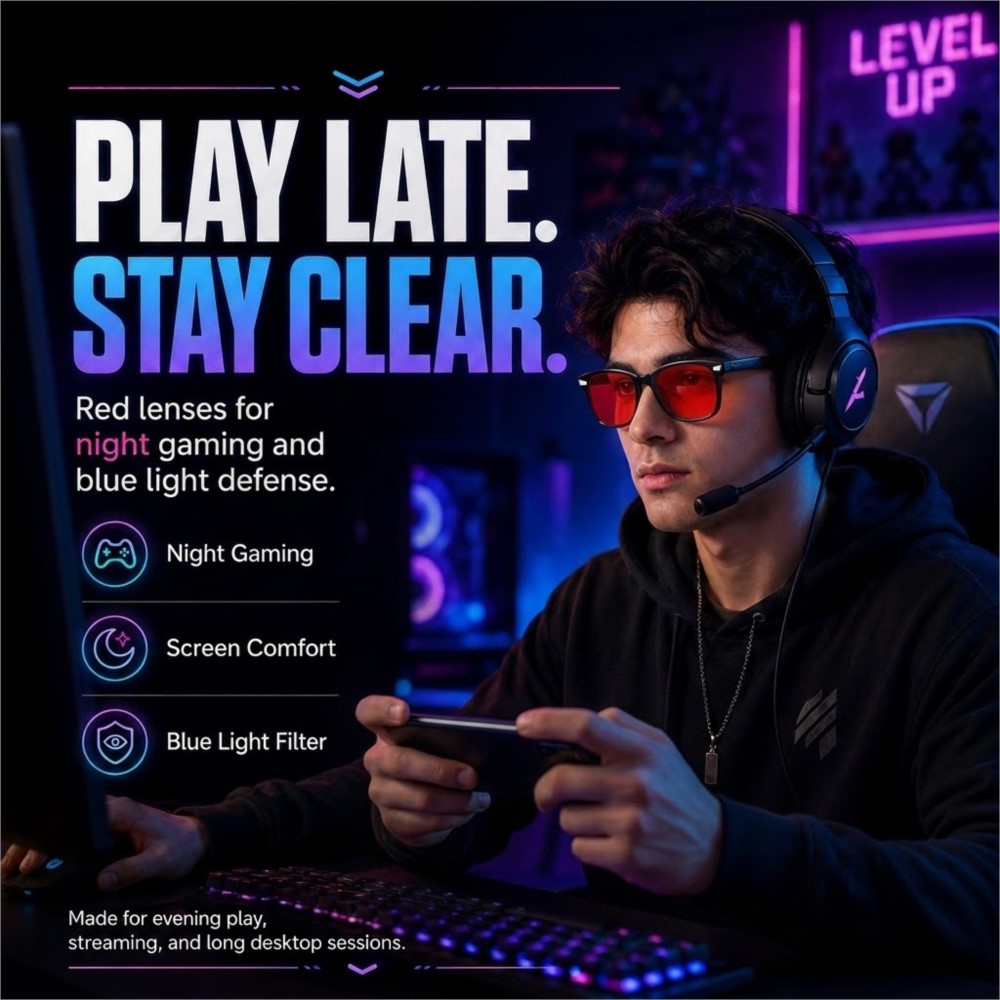 ブルーライトカットゲーミングメガネ（赤色レンズ）、睡眠改善、 - Gaming Glasses Tinted のレビューと価格