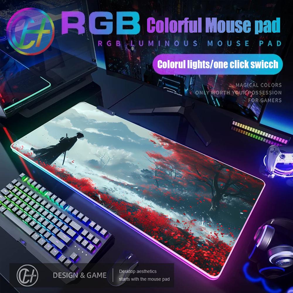 RGB サムライウォリアーマウスパッドゲーマーコンピュータア - Gaming Accessories Companies のレビューと価格
