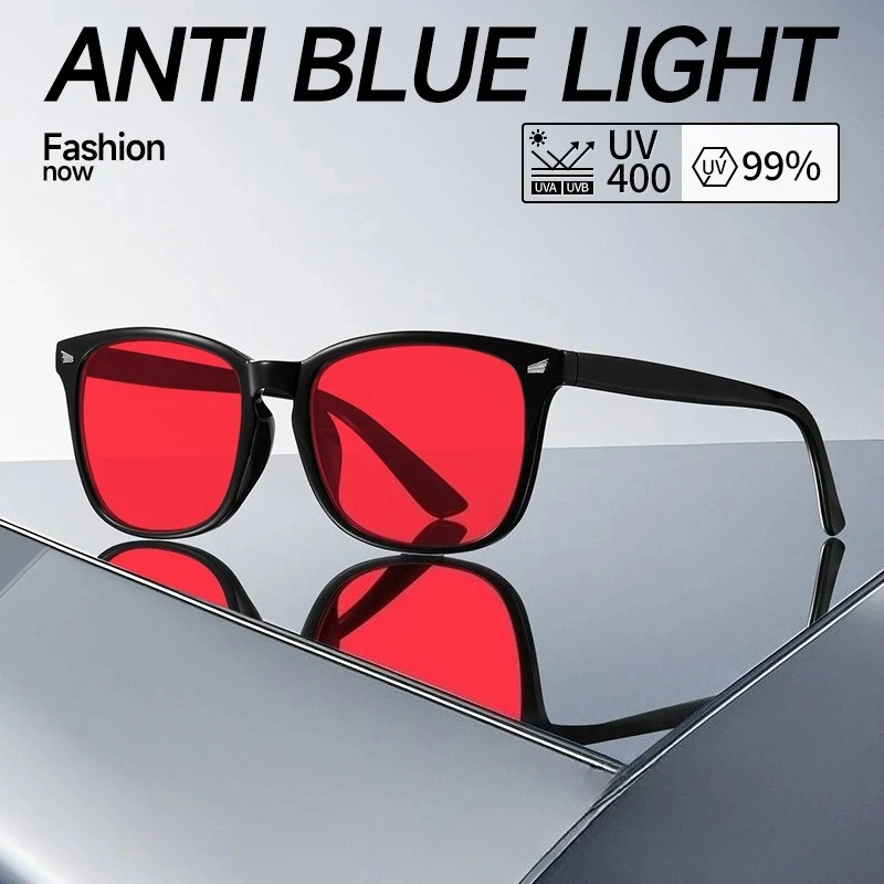 流行のブルーライトカットメガネ 男女兼用 快眠 レッドレンズ - Gaming Glasses Tinted のレビューと価格
